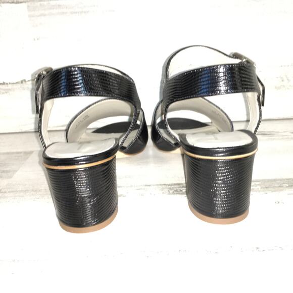 Black Women's Heeled Sandals - Picture 9 of 10